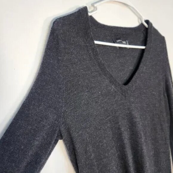 Zadig & Voltaire Merino Wool Sweater dress w Silk XS Grey Black - Picture 6 of 7